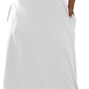 Women's Plus Size Maxi Dress V-Neck Spaghetti Strap Pockets Casual